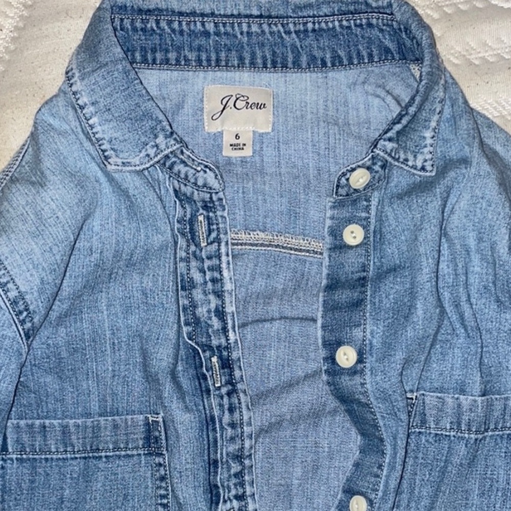 J. Crew Light Blue Denim Overalls